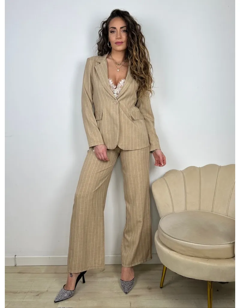 TAILLEUR GESSATO MARISA BEIGE