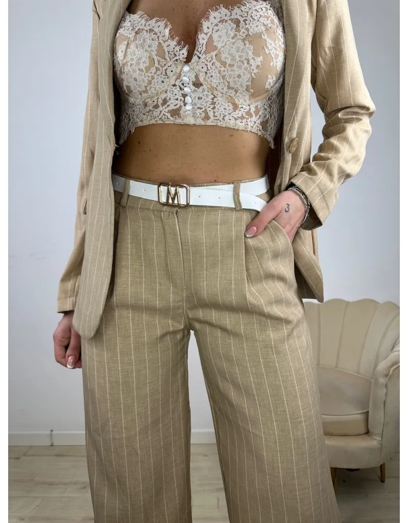 TAILLEUR GESSATO MARISA BEIGE