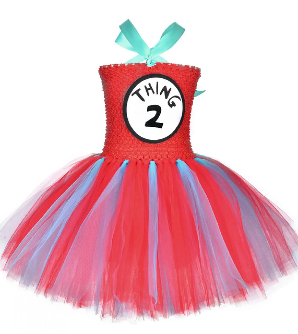 Thing 1 And Thing 2 Character Tutu Dress For Girls Costume di Natale di Halloween per bambini Girl Birthday Party Outfit Twin