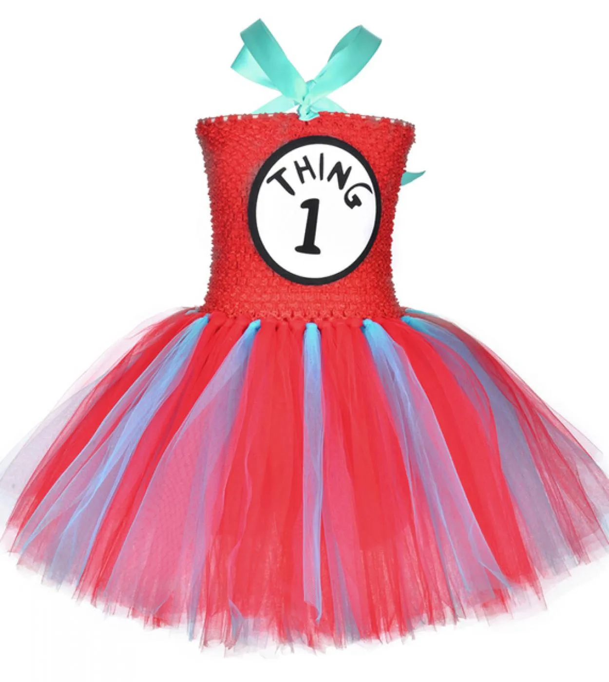 Thing 1 And Thing 2 Character Tutu Dress For Girls Costume di Natale di Halloween per bambini Girl Birthday Party Outfit Twin