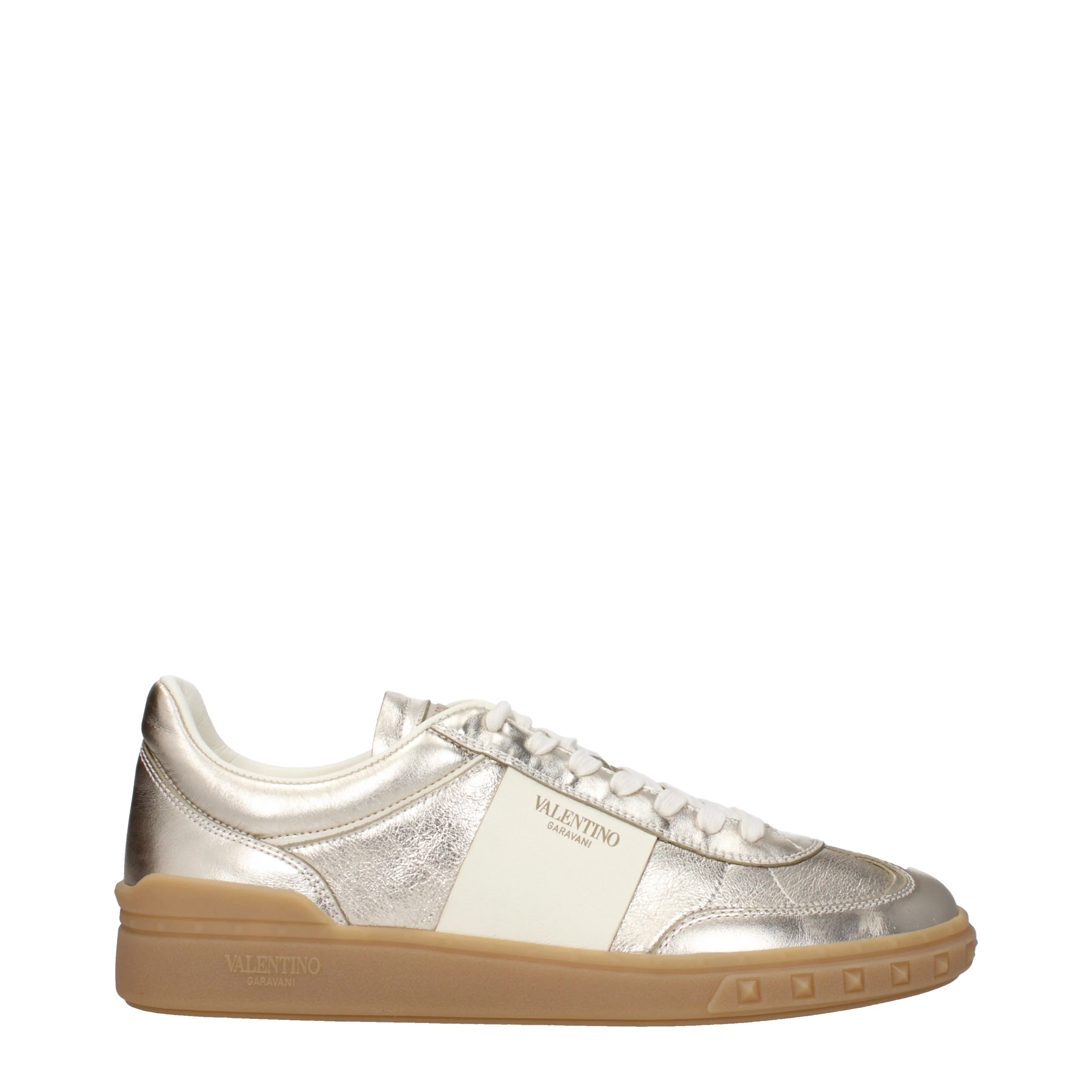 Valentino Garavani Sneakers Donna Pelle Oro/Platino