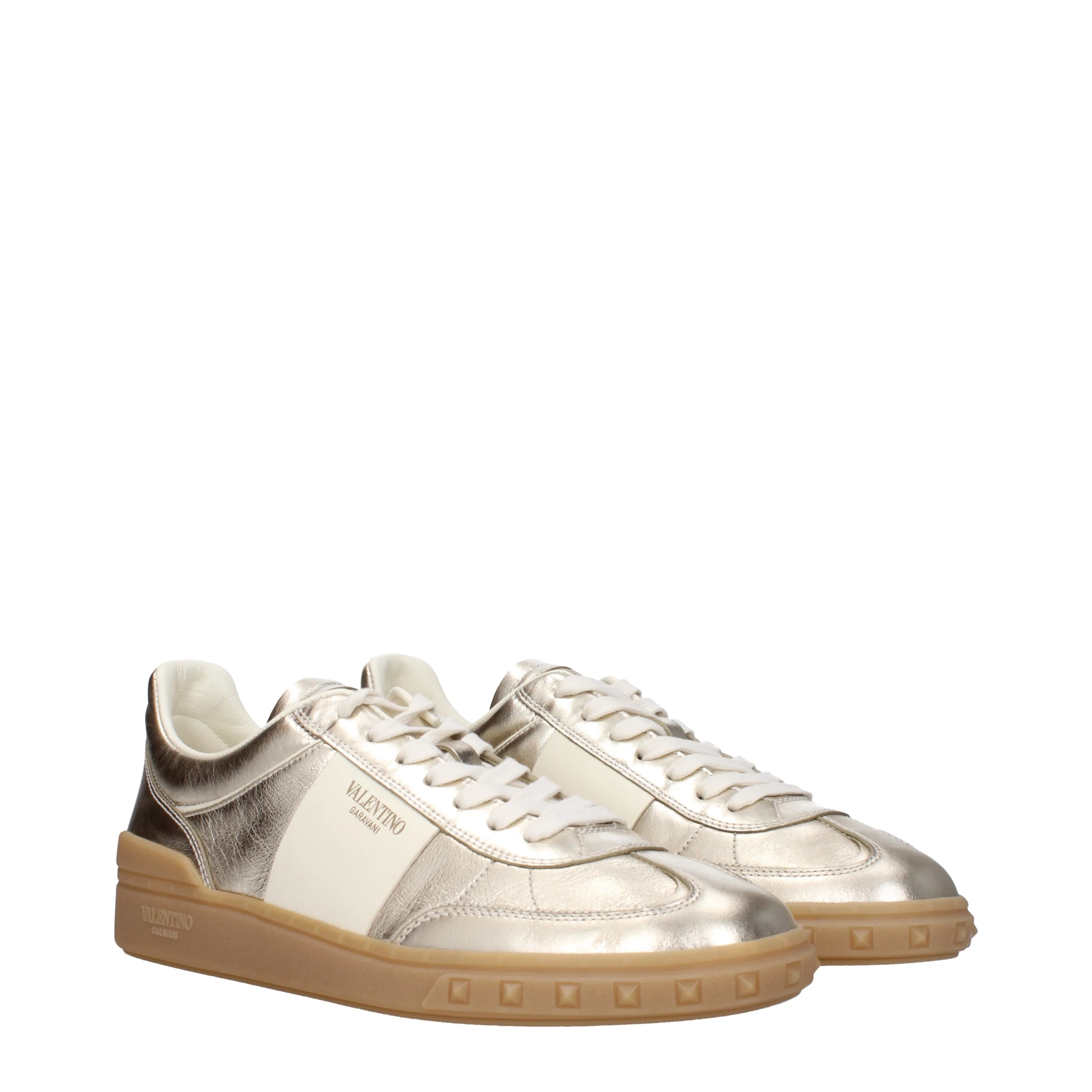 Valentino Garavani Sneakers Donna Pelle Oro/Platino