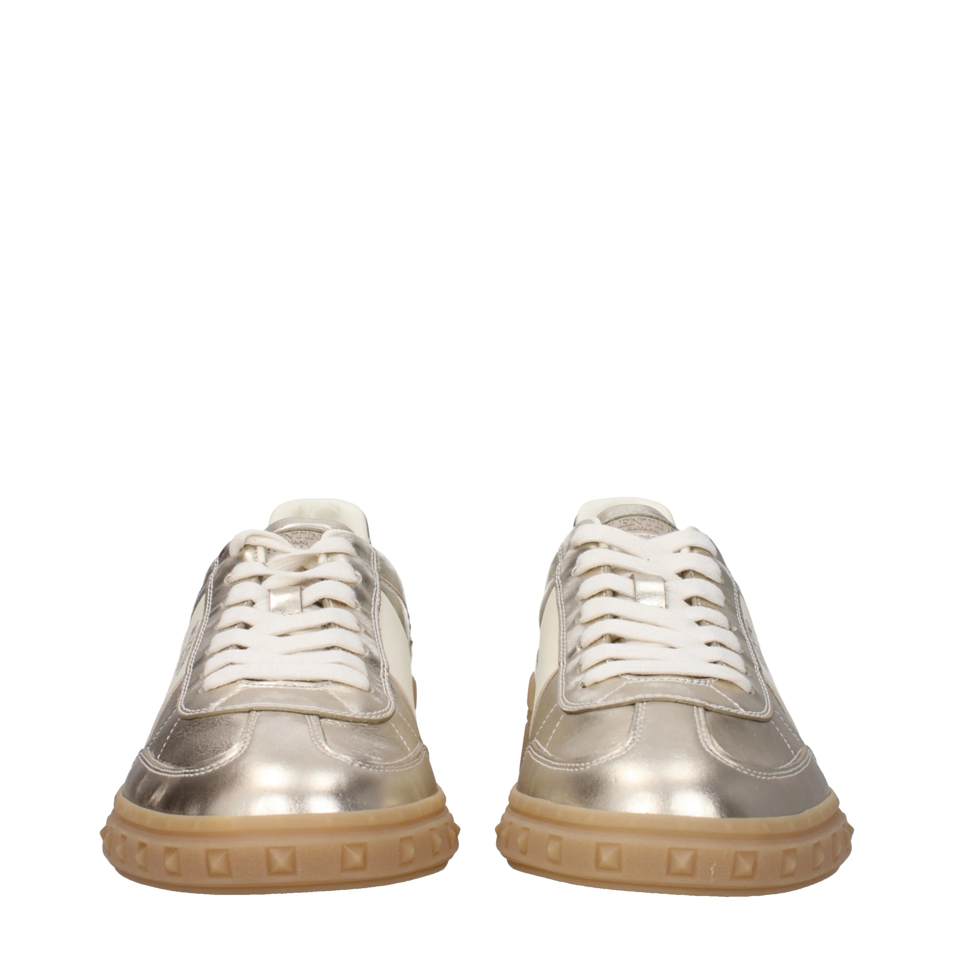 Valentino Garavani Sneakers Donna Pelle Oro/Platino