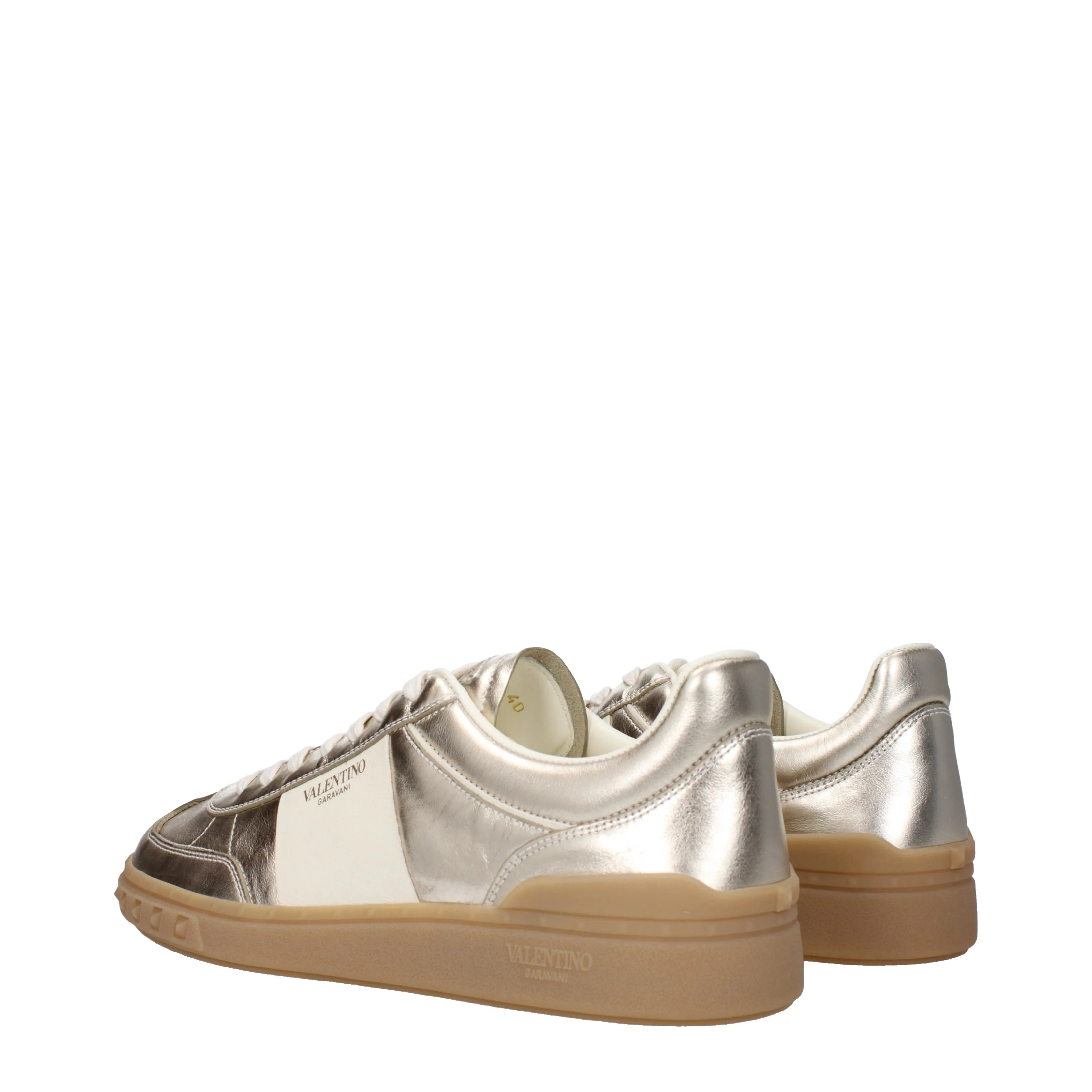 Valentino Garavani Sneakers Donna Pelle Oro/Platino