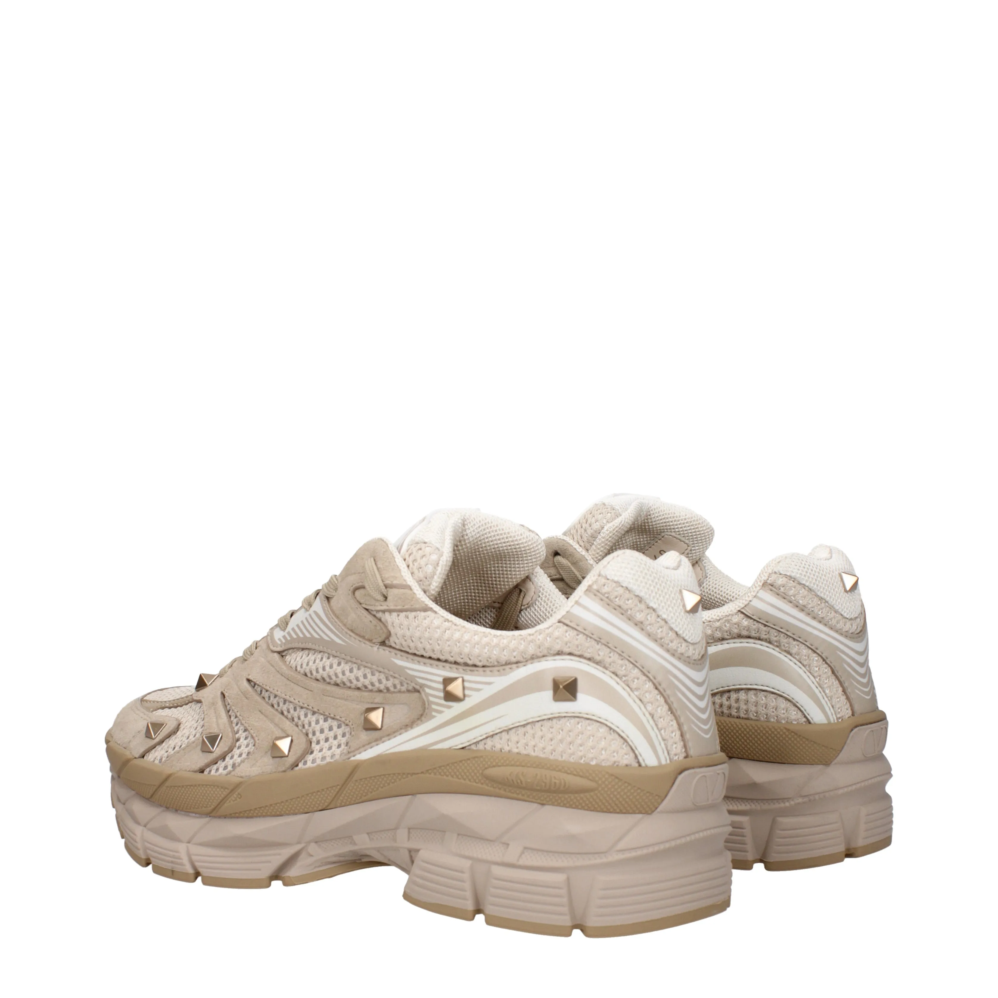 Valentino Garavani Sneakers Ms 2960 Uomo Tessuto Beige/Mousse