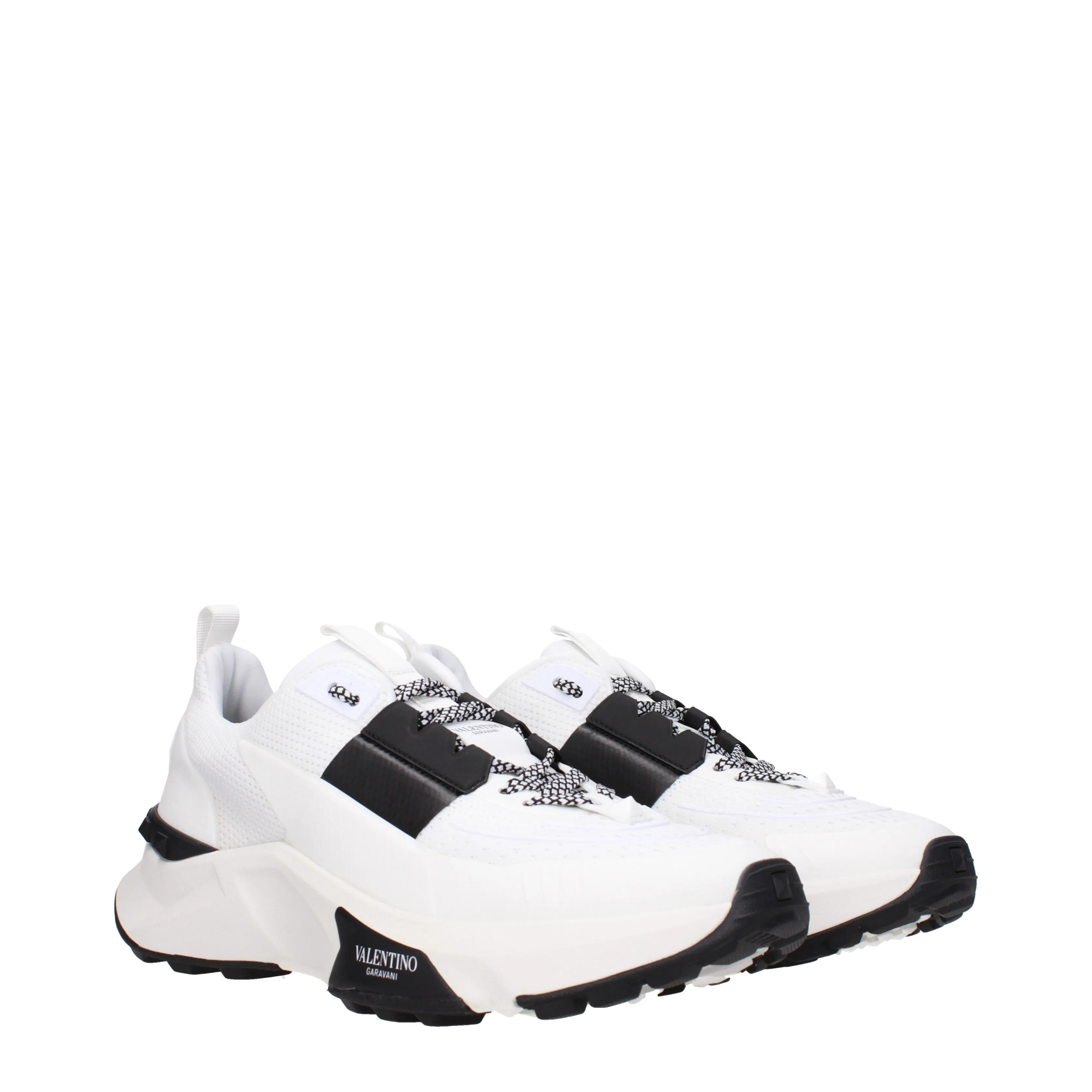 Valentino Garavani Sneakers Uomo Tessuto Bianco/Nero