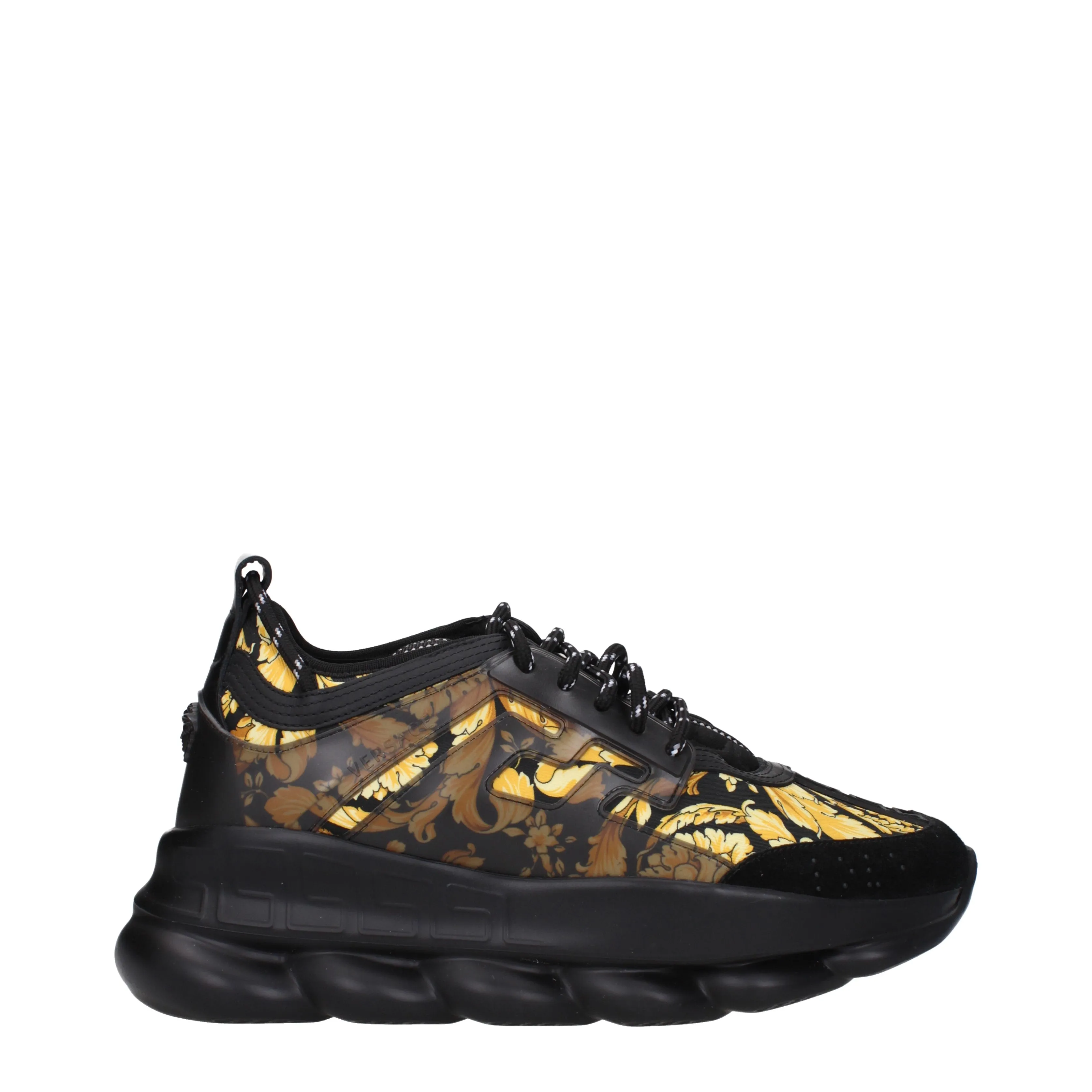 Versace Sneakers Chain reaction Uomo Tessuto Nero