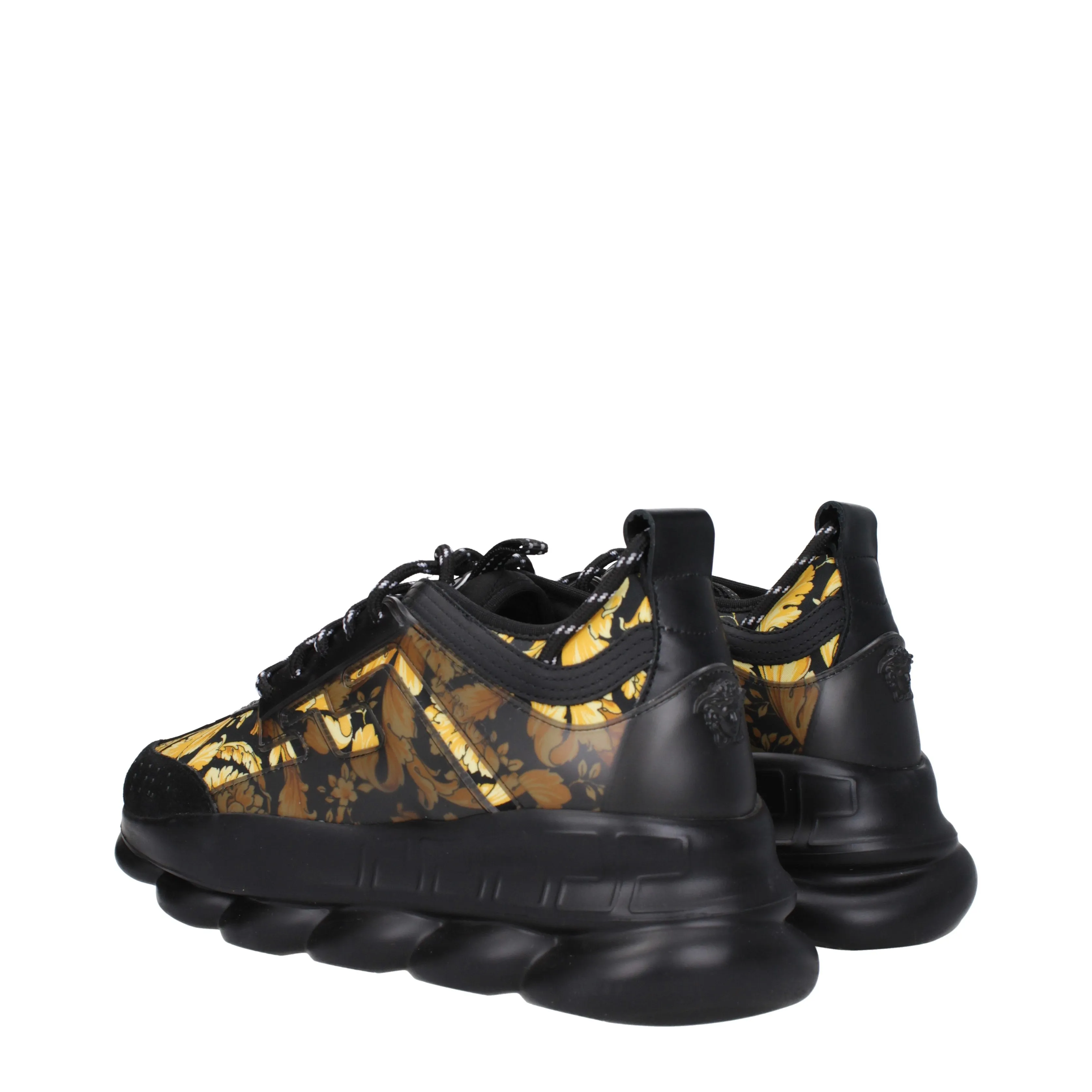 Versace Sneakers Chain reaction Uomo Tessuto Nero