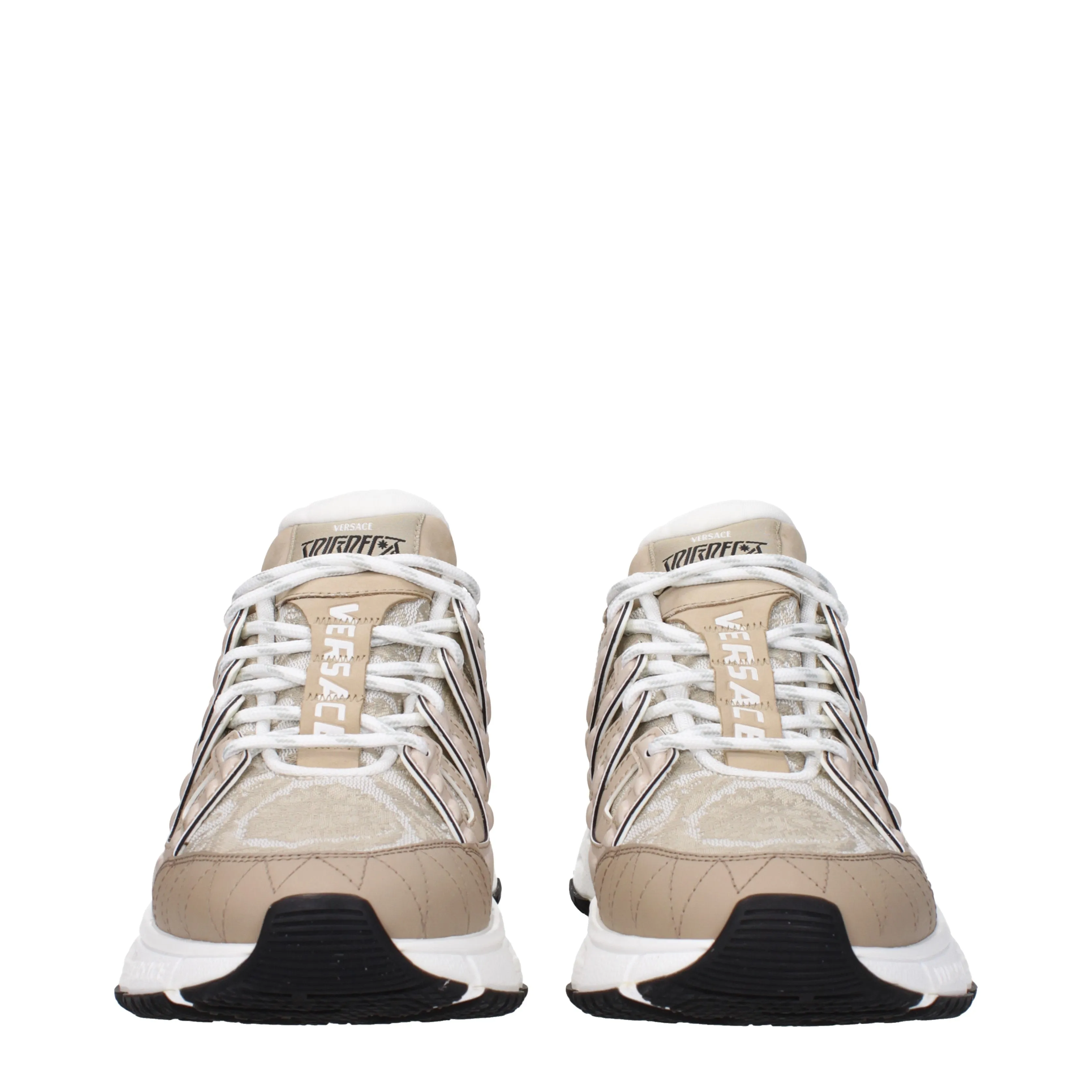 Versace Sneakers Trigreca Uomo Tessuto Beige