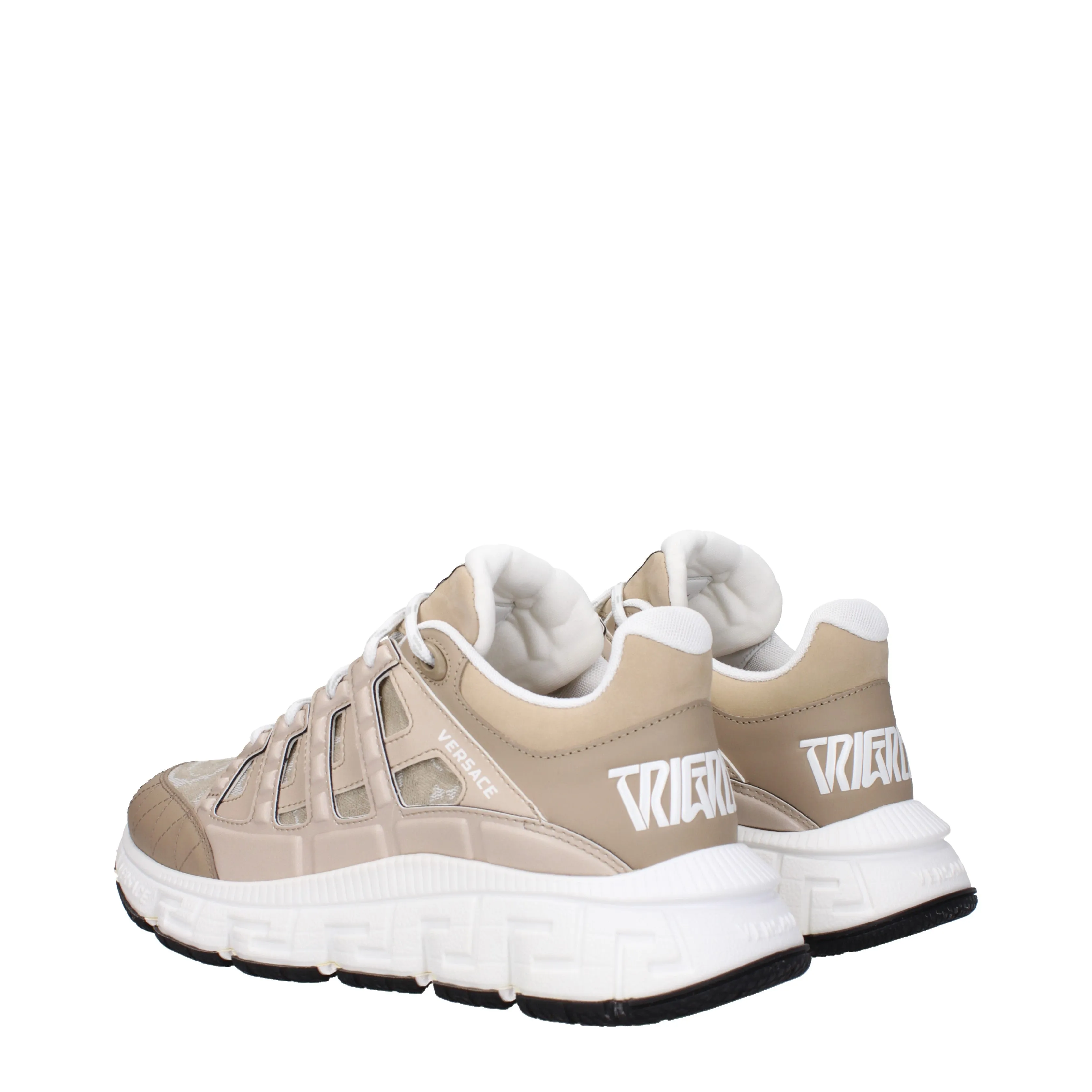 Versace Sneakers Trigreca Uomo Tessuto Beige