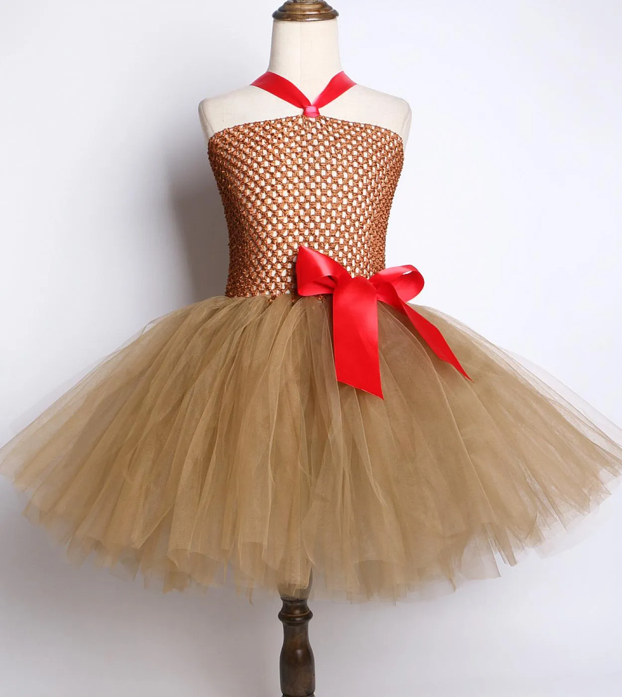 Vestito da tutu di cervo per bambina per bambini Costume di Natale di Halloween Bambini Vestito di tulle Abiti da principessa di