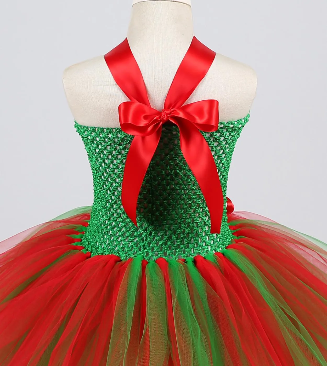 Vestito da tutu di Natale per ragazze Costume di capodanno Abiti da festa di Natale per bambini con fascia per capelli Vestiti p