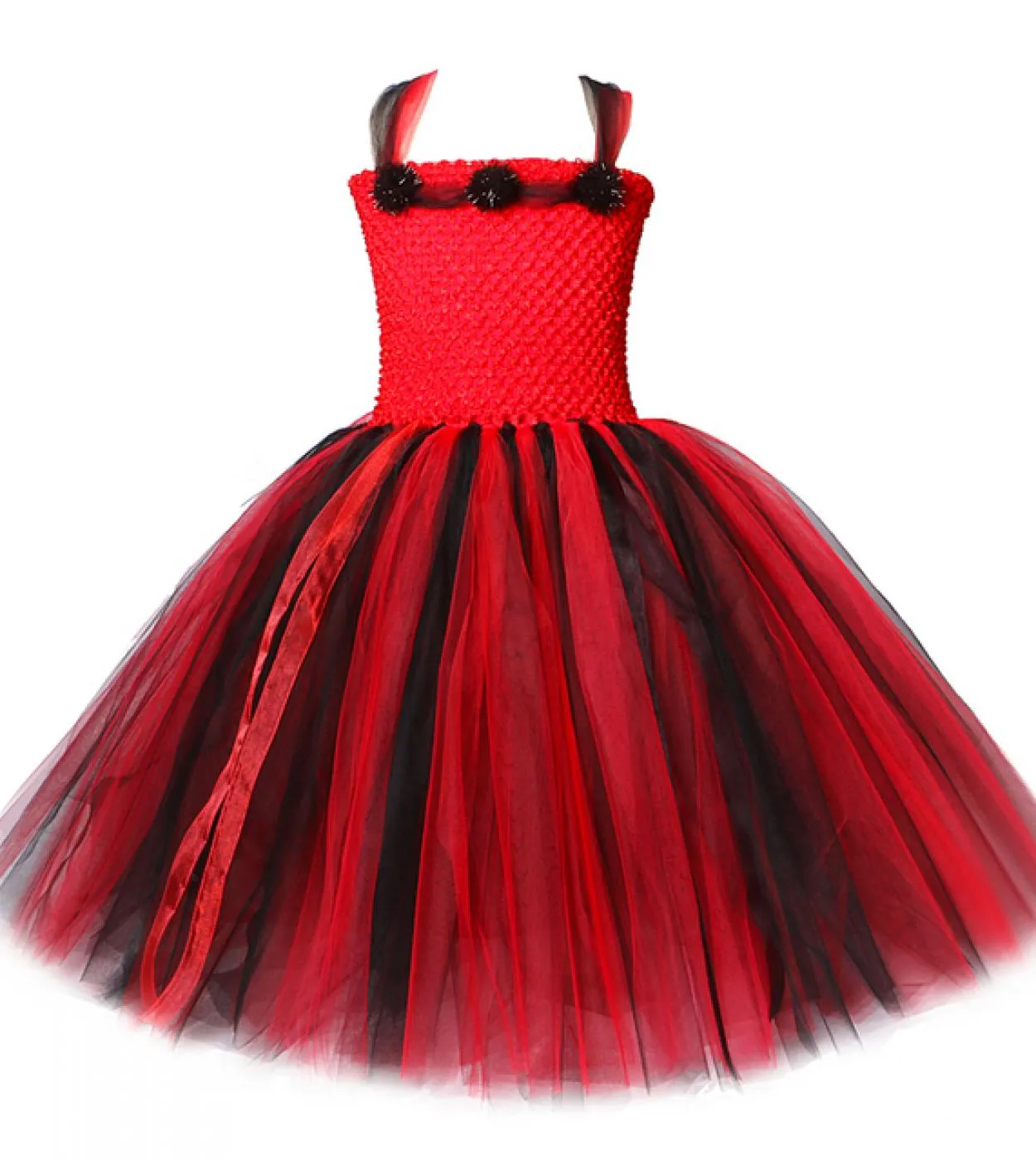 Vestito da tutu per ragazze Lady Beetle con ali e fascia Costume di Halloween per bambini per bambina Abiti da fata principessa