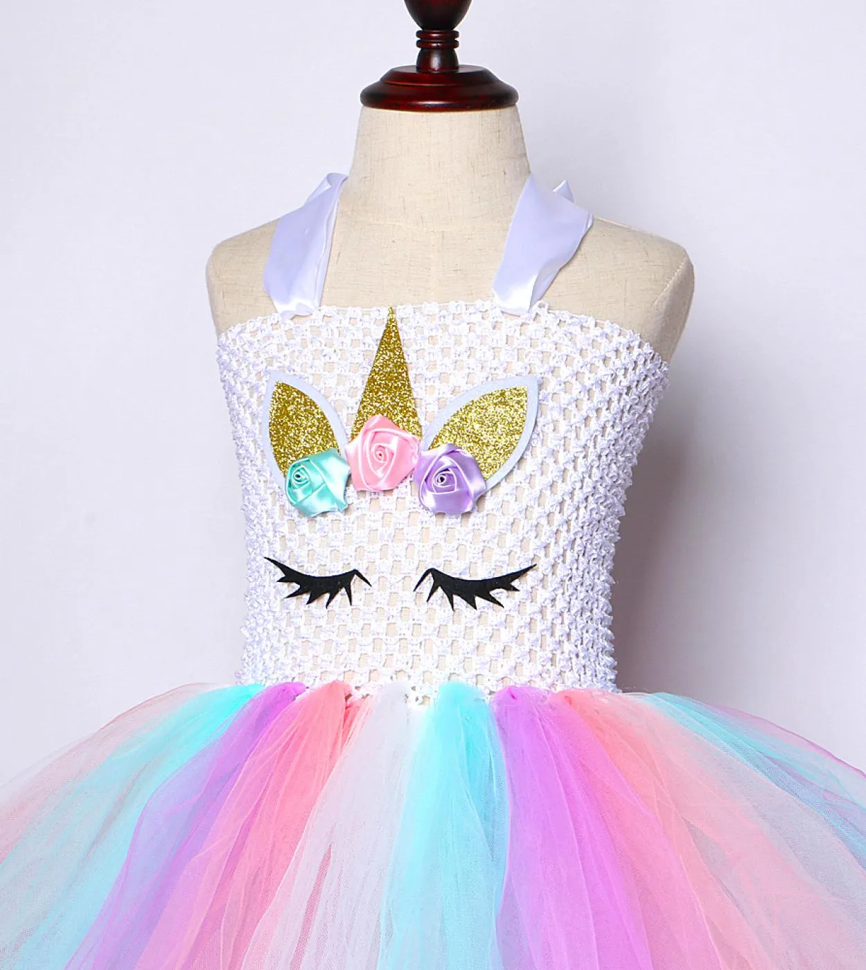 Vestito Tutu Unicorno Pastello Per Ragazze Costume Compleanno Principessa Unicorno Ragazza Bambini Halloween Abito Natale Vestit