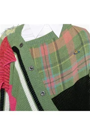 VIVIENNE WESTWOOD Abbigliamento,Maglieria Cardigan Highlander in misto lana multicolore 