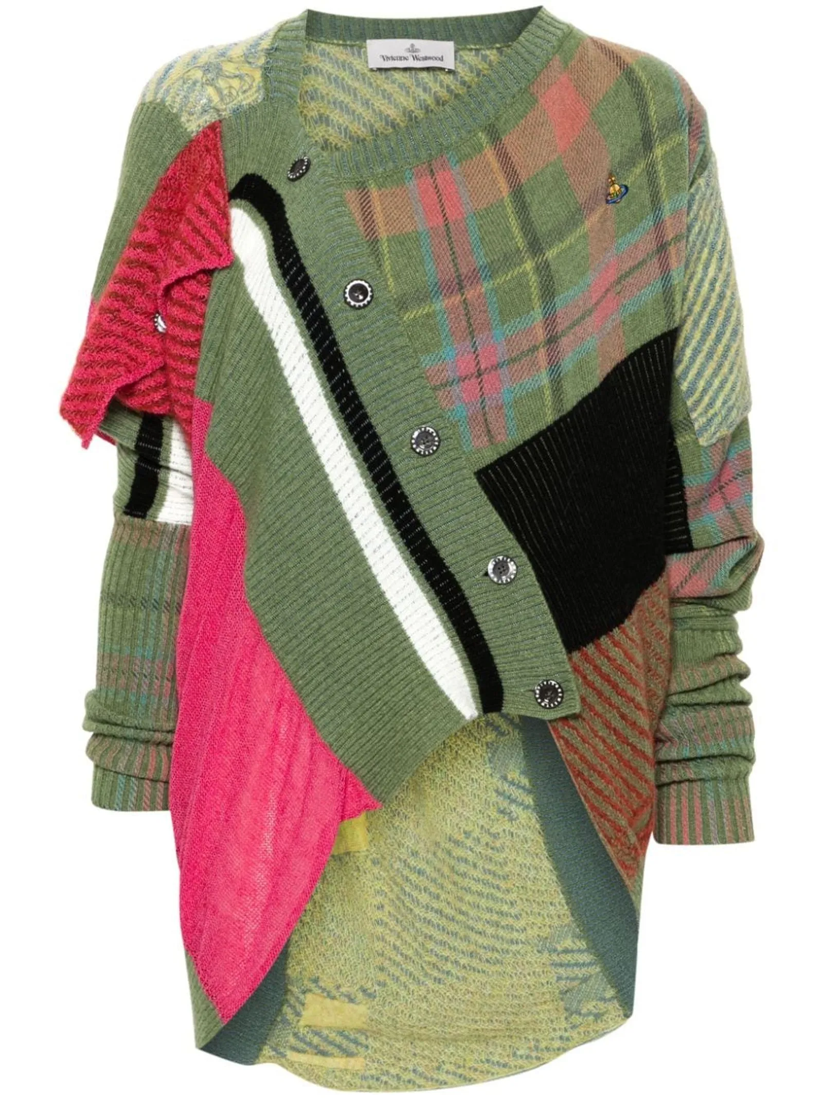 VIVIENNE WESTWOOD Abbigliamento,Maglieria Cardigan Highlander in misto lana multicolore 