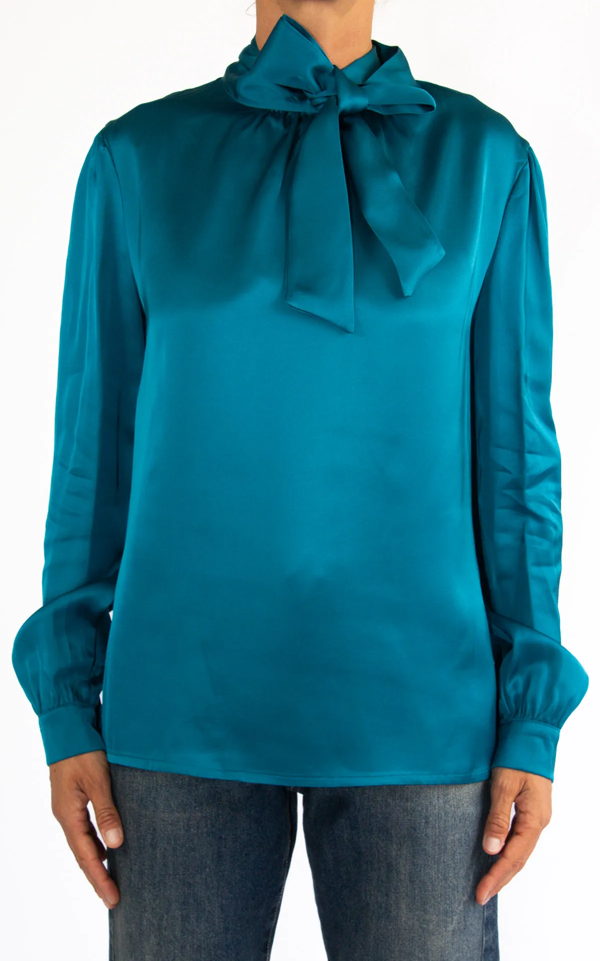 WuSide – blusa fiocco – petrolio